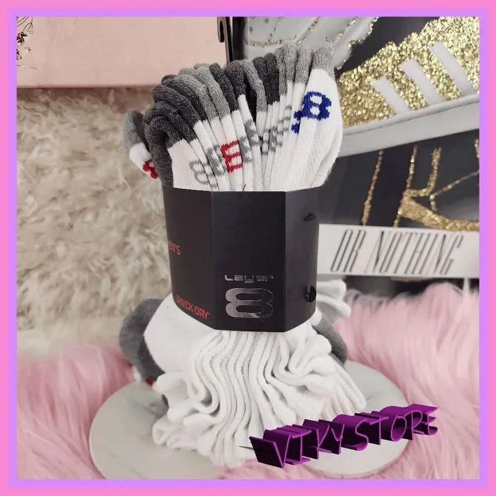 💕 NWT Layer 8 No Show Cushion Socks 15 Pairs Comfort Fit #7175 💕